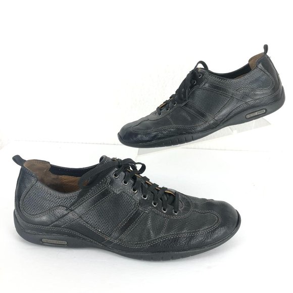 *SOLD* Cole Haan Black Lace-Up Oxford Driver Shoes Sz 10* - Picture 2 of 10